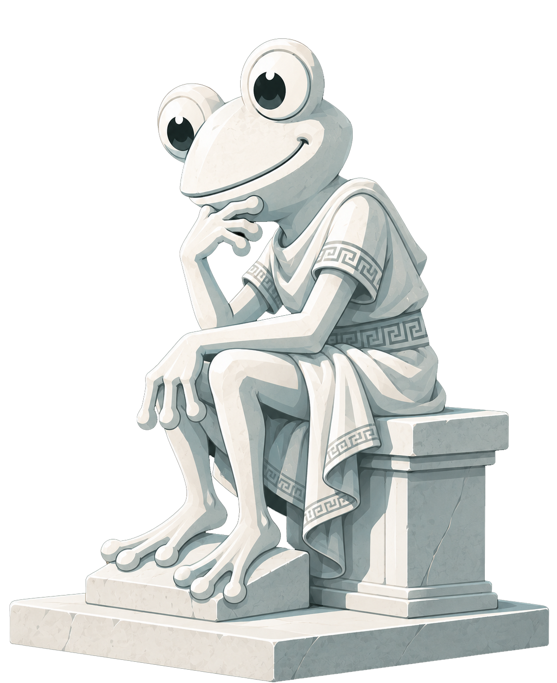 Statue de grenouille antique, clin d'œil Soulet